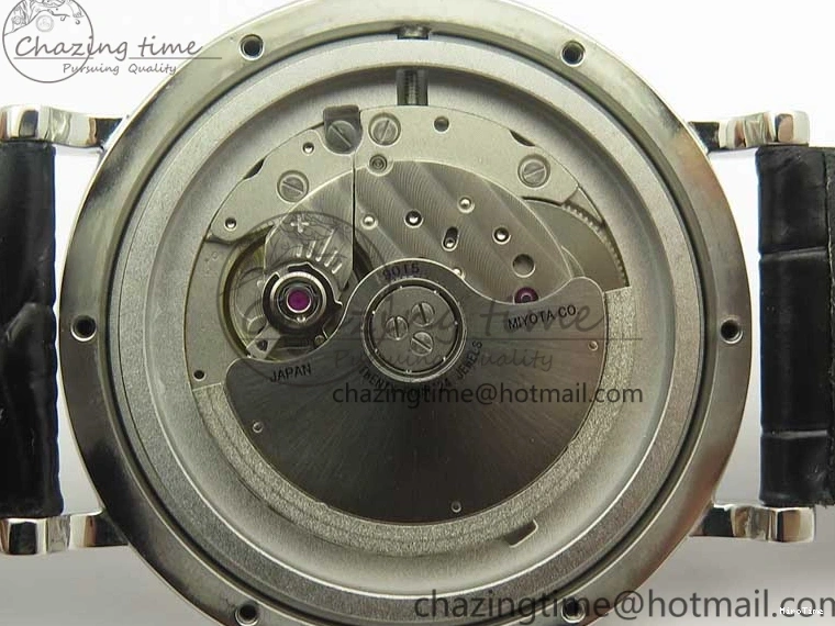 MIROTIME 0812 Portofino Automatic SS MKF 1:1 Best Edition White Dial On Black Leather Strap MIYOTA 9015 V Original 7204